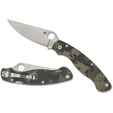 Spyderco 2024 Spyderco Reveal 13 Military 2 Camo G-10, Plain Edge SPY-C36GPCMO2